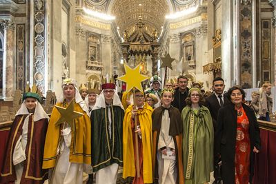 Città' del Vaticano, 01-01-2017. 
La Santa Messa presieduta dal Santo Padre papa Francesco nella solennità' di Maria Santissima Madre di Dio nella Giornata Mondiale della Pace.