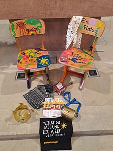 Das Leben der Kinder möge so bunt sein wie unser "Platz für Ki derrechte"! // © Tanja Hable
